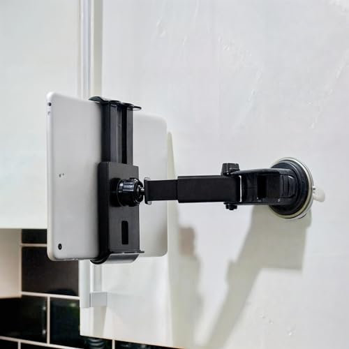 Multifunction Kitchen Washroom Cabinet Door Wall Mount Holder Sticky Suction for Mobile Phone iPhone Tablet Apple iPad Mini Air iDeal for Instrument Guitar Piano Online Education Course Lesson
