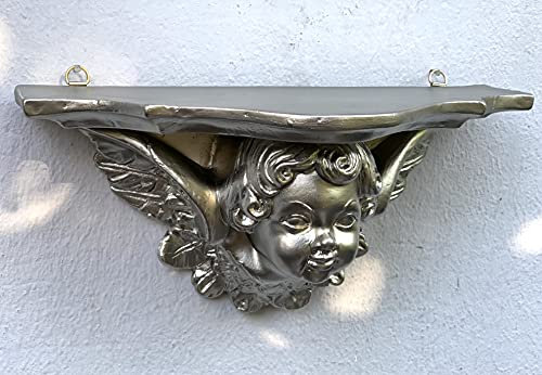 artissimo Barock Konsole Wandkonsole Antik Silber 29x13cm Spiegelkonsolen Wandregal Hängekonsole ANTIK Stil Cp78