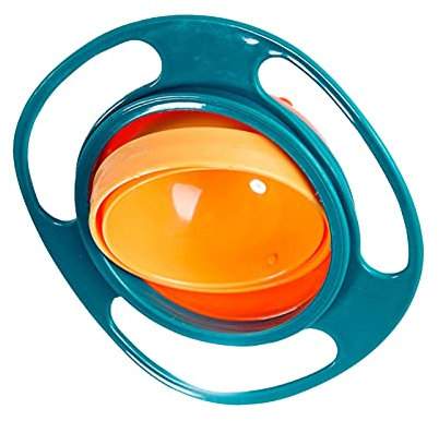 Gamelle magnetique - Bol universel gyroscopique anti-deversement - Bol 360 degres avec couvercle pour bebe et enfant