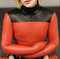 ZWBHSH Zwangsjacke Sexy Dessous Leder Keuschheit Jacke Fesseln Sex Mit Reißverschluss Einstellbar Leder Dessous S/M/L 3 Größen Zur Auswahl Slave Fetisch Bondage Hände Gebunden BDSM SexspielzeugL.