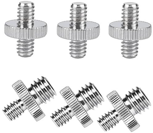 Standard 1/4 inch Male to 1/4 Male or 3/8 inch Male Threaded Screw Adapter Nutmanel Tripod Screw Adapter for Camera/Tripod