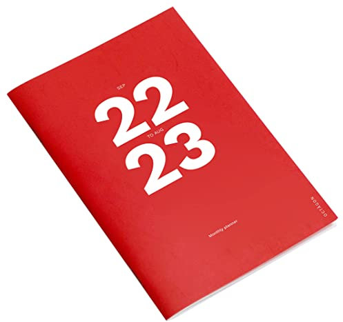 OD OCTÀGONDESIGN September 22 bis August 23 | Monatsplaner | A4, rot