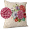 ANRO Kissenbezug Dekokissen Kissen Sofakissen Kissenbezüge Kissenhülle Gobelin Motiv Blumenstrauß 45x45cm mit Füllung