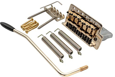 Musiclily Pro 52,5mm Vintage Ponte Tremolo 6 Viti 36mm Blocco Corto per Chitarra Elettrica tipo Squier Strat, Nero