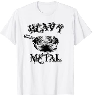 Funny Cooking Shirt Heavy Metal Cast Iron Skillet T-Shirt
