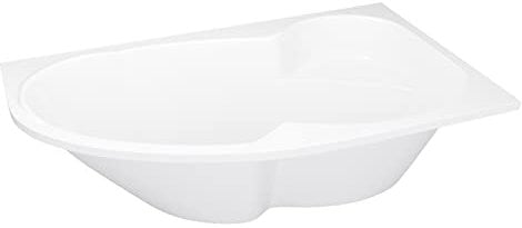 AQUADE Raumsparbadewanne Mainz 170 cm Rechts, Luxus Badewanne für Erwachsene, Design Badewanne Acryl Eckbadewanne ohne Badewannenfüße und Schürze