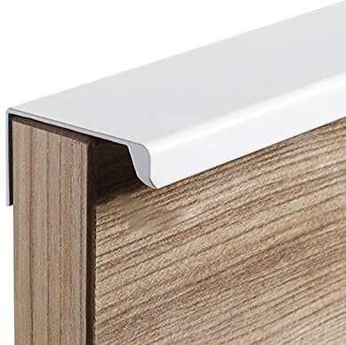 JNRFTY 5 Stück Weiß Griffe Versteckt Modernes Möbelgriffe Küchengriffe Schubladengriffe Aluminium Mit 20 Schrauben Küche Griffe Gesamtlänge 500MM
