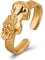 LUTAKU Feng Shui Pixiu Mantra-Ring, buddhistisches Glücksamulett, Mantra, doppelter Schutz, Reichtum, Liebe, Gesundheit, Geschenk für Männer und Frauen, Metall