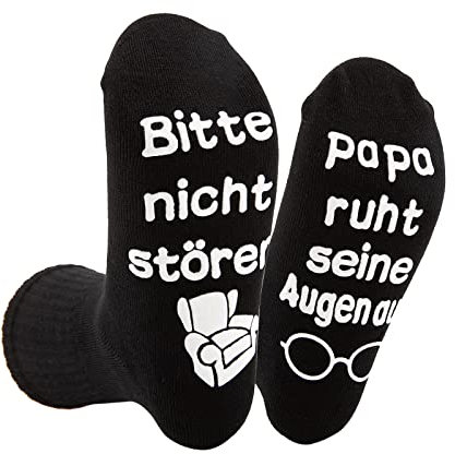 YWYHHM Lustige Papa socken Lustige Socken für Männer Geschenke zum Papa Opa Geburtstag von Tochter Papa Opa Geschenk Weihnachten Vatertagsgeschenk für Papa Rutschfest