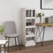 Annlera Bücherregal Raumteiler Weiß 40x30x135,5 cm Massivholz Kiefer Bücherregal Holz Büromöbel Regal Schlafzimmer Büro-bücherregale Wohnzimmer Regal Vielseitiges Regal Elegantes Aussehen