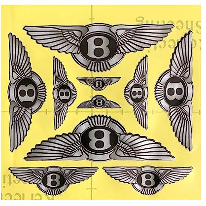 1 Stücke Auto Emblem Badge Aufkleber,Für Bentley Motors Limited Arnage Flying Spur Mulsanne Continental,ABS Boot Logo Badge Decoration Gift Sticker Wasserdicht Staubdicht Ersatzteile