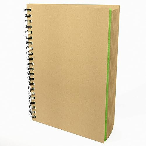 Artgecko Kraft Paper Sketch Book A4 Portrait - 60 Pages (30 Sheets) 170gsm Kraft Card