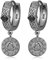 Schwarze Wikinger Sterlingsilber Valknut Nordisch Ohrringe Silber - Hoop Creolen für Männer und Frauen