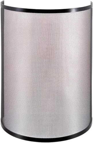 Rejilla de protección para Chimenea, Estufa de pellets, Seguridad del cortafuegos en Hierro Forjado Color Negro - Altura 80 x Longitud 58 cm -JUANIO-