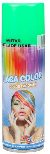 Spray Temporal con Color para Cabello - Efecto Vibrante, Fácil Lavado, Apto para Todos los Tipos, Secado Rápido, Ideal para Fiestas y Eventos, 125ml (Color Verde, 1 unit)