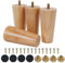 HULAGU Premium Möbelfüße Holz for Sofas, Tables, Cabinets - 4 Stück Tapered Möbelfüße Holz 10cm - Solid Holzbeine für Möbel - Ideal for Möbel, Tisch, Schrank - Premium Quality Möbelbeine