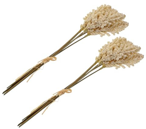 ABOOFAN 4 Stück 2 Blumensträuße simulieren kunstpflanze kunstplflanze getrocknete getrocknete Gräser Zimmerpflanzen Kunstblume künstliche Pflanzen Hochzeit Getreide