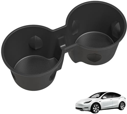Porte Gobelet console centrale compatible Tesla Model Y et Model 3 - Accessoire voiture protection porte boisson silicone antidérapant Phonillico®