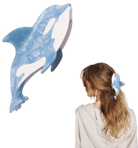 Wal-Haarspange, Acetat-Haarklammer, kleine Haarklammern, Blau