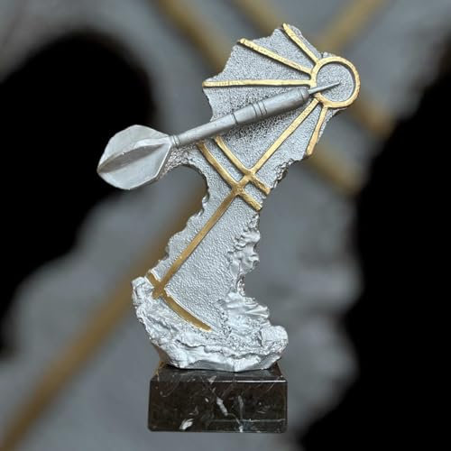 eberin – XXL Dart Skulptur 25,5 cm – Pokal Trophäe Award für Champions – Dartsport Skulptur mit Wunschgravur
