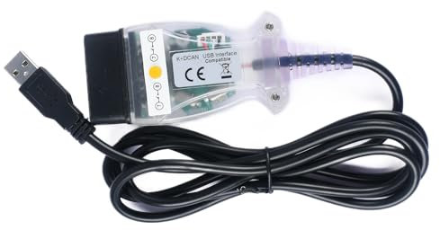 Yalgdlen Ediabas Kcan Dcan Kabel K+DCAN Kabel k-dcan OBD obd2 Adapter Kompatibel mit BMW