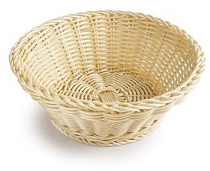 IBILI - Panera Polyratan Espiga Oro Redonda 22X8 cms