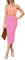 Pink Queen Damen Cut Out Midikleid Ärmellos One Shoulder Midi Bodycon Seiten Schlitz Kleid Gerippt Freizeit Rosa Lila XS