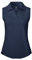 donhobo Poloshirt für Damen Ärmellos Sport Tank Tops V Ausschnitt Tshirts Schnelltrocknend Atmungsaktiv UV Schutz Polohemd für Golf Tennis Fitness Trainning Laufen (Marine, S)
