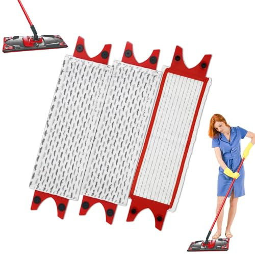 Tnhsvp 3 Pack Compatible With Vileda 1-2 Spray Mop Replacement Pads Kit, Mop Head Microfibre Refill Pads Compatible With Vileda Ultramax/UltraMax Plus/Easy Wring UltraMax , for Stains From the Floor