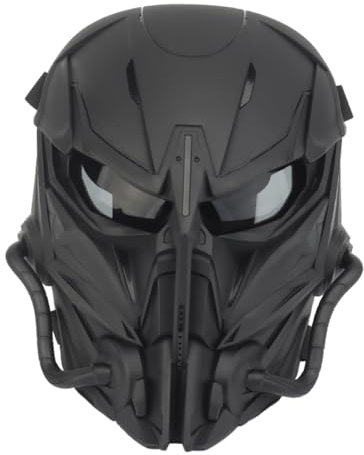 BESPORTBLE Verstellbare Dekorative Vollgesichtsmaske aus Nylon Schwarz
