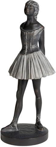 Grace4Joy Dekorative Ballerina-Statue, Bronze-Finish, Kunstharz-Skulptur, Vintage-Ballett-Tänzerin, Heimdekoration (22,6 cm, stehend)