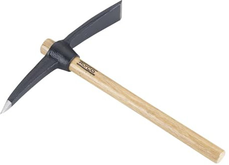 Pala-pico de madera 650 gr, resistente y ligera, ideal para jardinería y actividades al aire libre.