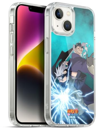 Head Case Designs Offizielle Naruto Shippuden Obito und Kakashi Schluessel Kunst Gel Handyhülle Hülle [Militärischer Schutzgrad] Kompatibel mit Apple iPhone 14