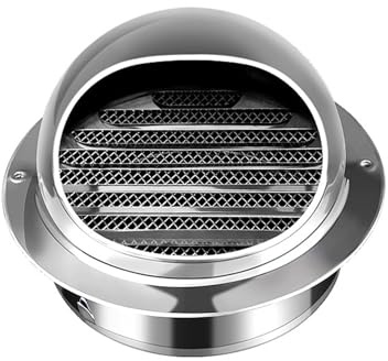 Griglia Di Ventilazione A Sfera In Acciaio Inox, Rotondo Aria Presa Aria Coperchio, Scita Griglia Cappa Di Scarico, Anti-Roditori, Insetti, Pioggia E Neve(150mm(6in)2 pack)