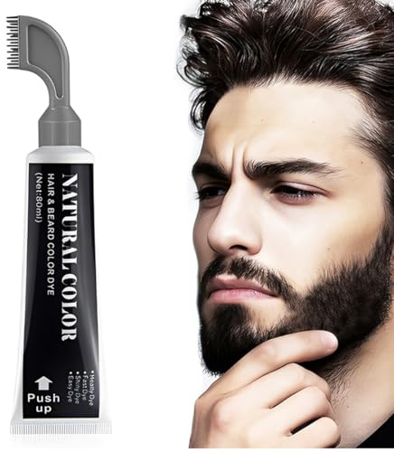 YUPZAR Bart Färben Männer Set, Haarfärbemittel,Natürliche Pflanzliche Inhaltsstoffe,Sanft, Macht das Haar Dicker und Voller,Ein Geschenk für Papa und Freund