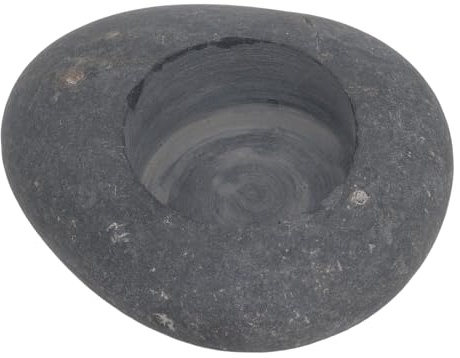 CHICIRIS Lightweight Handmade Pebble Tea Light Candle Holder Stone for Bedrooms and Festivals
