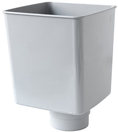First Plast RCQ100N Raccoglitore Pluviale Quadrato, Grigio, ø 100 mm