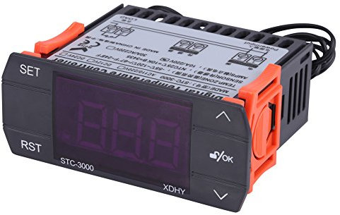 Termostato digitale con termostato touch 110 V-220 V con sensore -55 a 120 ° C, controllo della temperatura per le aziende agricole Magazzino Greenhous STC-3000(10A)
