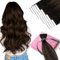 YoungSee Tape Extensions Echthaar Ombre 55cm Echthaar Tape in Extensions Braun Ombre Echthaar Extensions Tape Ombre Hair Extensions Tape in Remy Haarverlangerung Tape Echthaar Seamless 50g #2/2/6