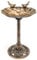 CHRISTOW Plastic Resin Bird Bath for Garden, Clam Shell Pedestal Birdbath, Traditional Style, Rustic Metal Effect, Standing Outdoor Water Bowl Feeder, 80cm x 50cm x 38cm (Bronze)