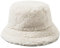 Appa Hat Damen Fischerhut Winter Appa Bucket Hat Outdoor Wintermütze Lämmer Freizeithut Fluffy Eimer Hut Kunstpelz Flauschige Fischerhüte Faltbar Verdickt Warm Mütze (Weiß)