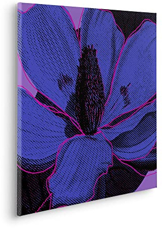 Komar Keilrahmenbild im Echtholzrahmen - Purple Fusion - Größe 60 x 60 cm - Wandbild, Kunstdruck, Wanddekoration, Design, Wohnzimmer, Schlafzimmer
