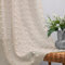 KOUFALL Hellbraune Vorhänge, 244 cm lang für Schlafzimmer, weiche Pompom-Pom-Boho-Vorhänge, leicht, durchsichtig, gemütlich, für Wohnzimmer, Zuhause, Büro, Grau/Beige, 132 x 244 cm Länge, 2 Paneele