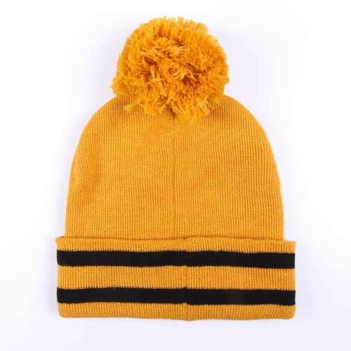 CERDÁ LIFE'S LITTLE MOMENTS Boy's Harry Potter 2 Piece Yellow Winter Hat and Scarf Set-Official License, Amarillo, One Size