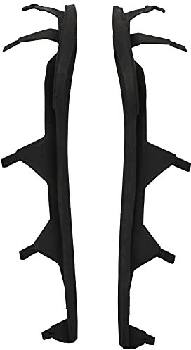 GOURIDE Front Upper Scheinwerfer Abdeckung Streifen Set Zierleisten Scheinwerfer Dichtungsleiste Dichtung für E46 4 Türer 325I 2002-2005 63126921859 63126921860