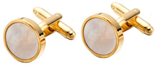 HJKOGH Klassische überzogene Perlmutt-Kupfer-Manschettenknöpfe for Herren, Geschenk, Party, Hochzeit, Anzug, Hemd, Knöpfe, Manschettenknöpfe