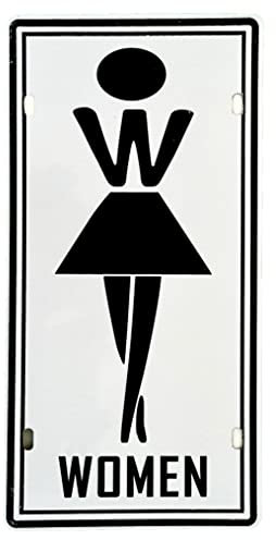 Cartel de Baño Mujeres - Chapa - Tamaño 30x15cm - Ideal para Bar - Pub - Cafetería o Barbería - Señalización de Aseo - WC - Lavabo - Baño - Letrero - Aviso - Placa - Afiche - Cartel - Señal (2651-14)