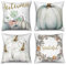Hnmdmyi Kissenbezug Herbst 45x45 4er Set, Herbst Kürbis Bauernhaus Dankbar Thanksgiving Ernte Dekorative Kissenbezüge Leinen Kissenhülle für Sofa Couch Bett Garten Outdoor Home Decor