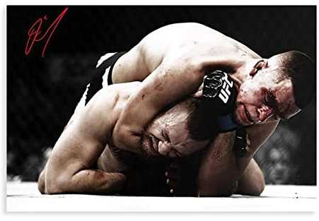 Nate Diaz Kunst-Leinwand-Poster, Schlafzimmer, Dekoration, Sport, Landschaft, Büro, Raumdekoration, Geschenk, ungerahmt, 30 x 45 cm