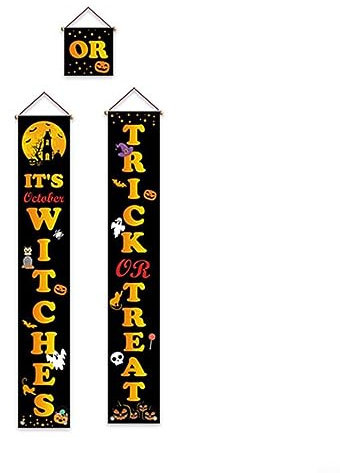 30,5 x 180,9 cm Halloween-Banner für Halloween-Tor, Garten, Haustür, Zuhause, Outdoor, Hof, Party, Dekoration, Zubehör, Haustürschild, hängende Flagge, Urlaub, Garten, Outdoor